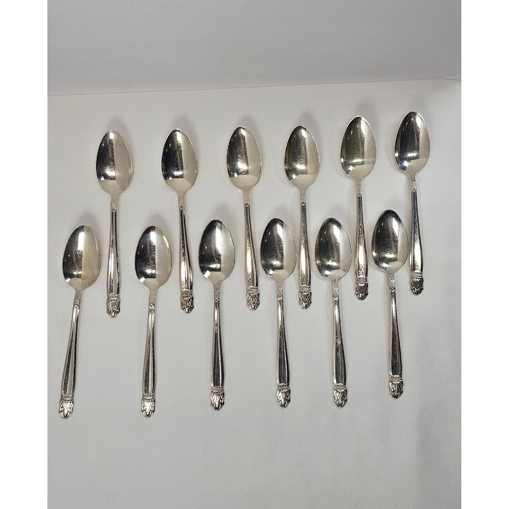 Holmes & Edwards Danish Princess IS Silverplate Teaspoons Set of 12 Vintage